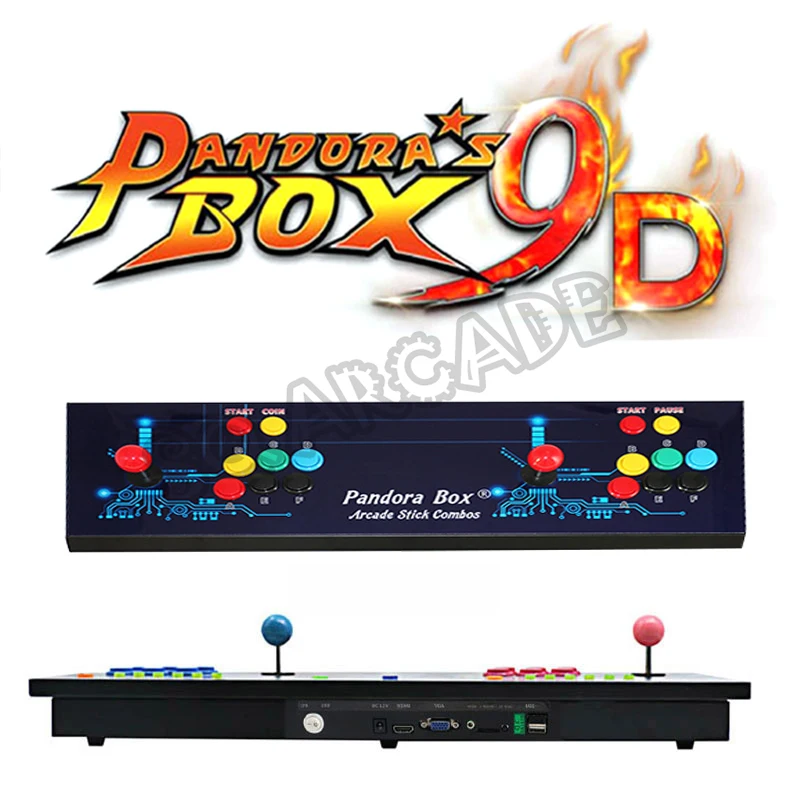 Аркадная игра консоли встроенный ящик Пандоры 9D 2500 В 1 10 3D игры Jamma доска VGA HDMI