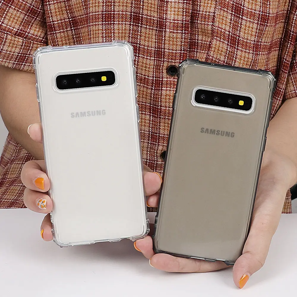 Противоударный бампер прозрачный мягкий чехол для телефона samsung Galaxy A30 20 50 70 S10 S10 Plus Note 10 9 Прозрачная защитная задняя крышка