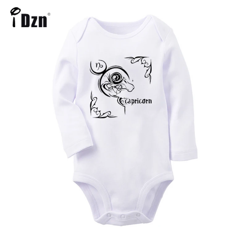 

Capricorn Tribal Leo Libra Aquarius Scorpio Taurus Virgo Printed Newborn Baby Outfits Long Sleeve Jumpsuit 100% Cotton