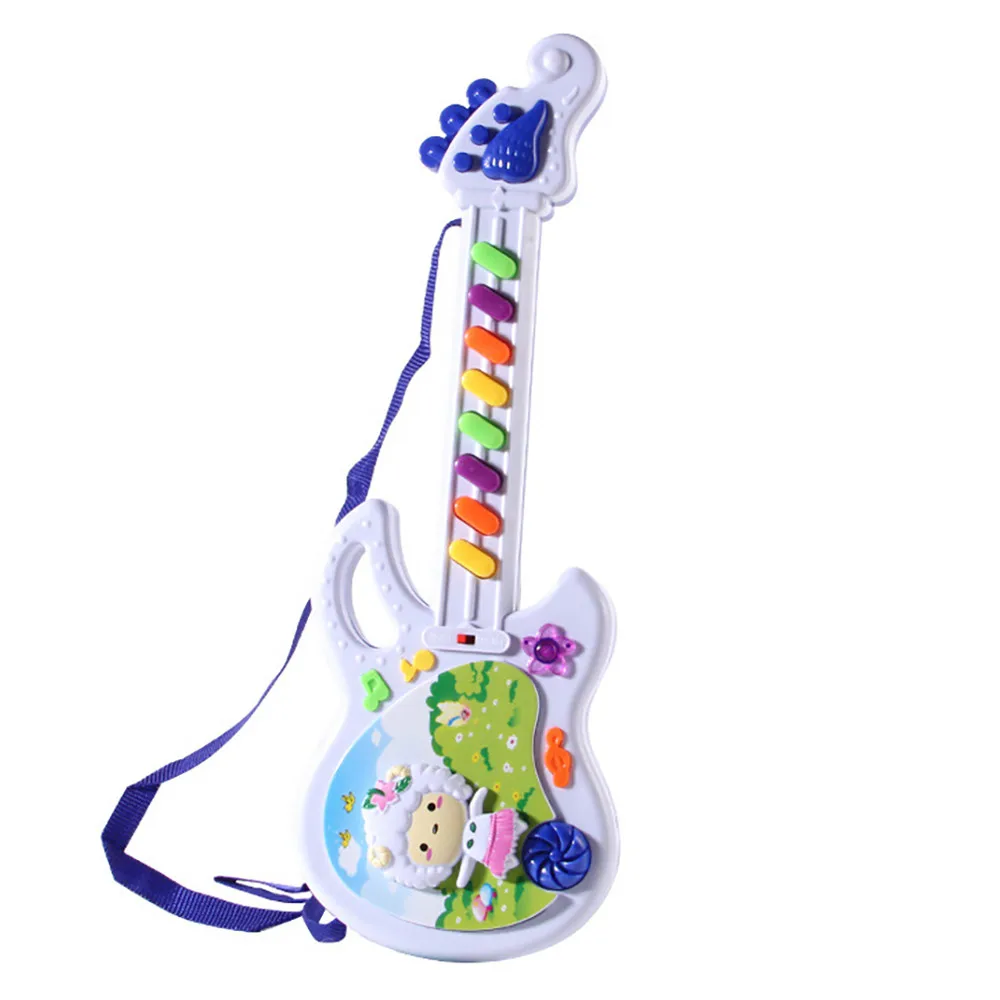 Забавная Гавайская гитара, музыкальный инструмент для детей, гитара Монтессори, игрушки для детей, школьная игра, электрическая игрушечная гитара