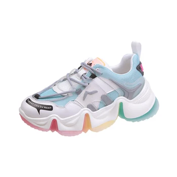 

News Dad Shoes Women's INS Fashion Spring New Style Rainbow Jelly Mixed Colors Thick Bottomed Casual Sportss Shoes woman
