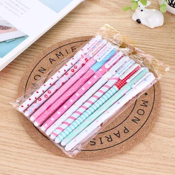 

10pcs/lot 0.38mm Ballpoint Pen Color Gel Pen Cartoon Animal Starry Star Sweet Floral Pens Stationery Office School Supplies