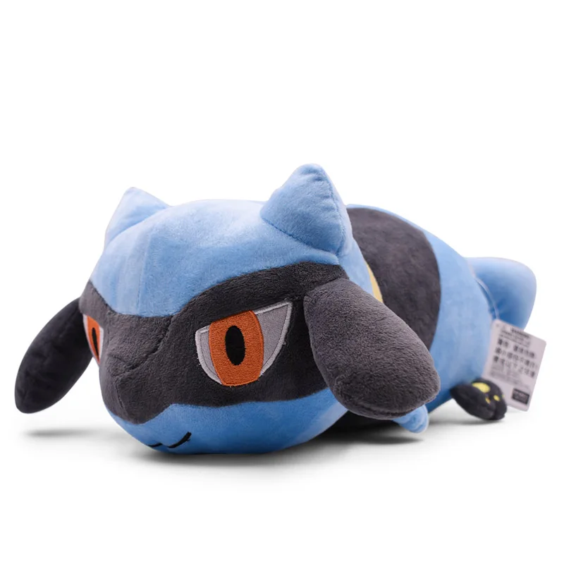 Takara Tomy Pokemon Doll Soft Japan Anime Lucario Crouching Stuffed Peluche Plush Baby Toys Christmas Gift for Children