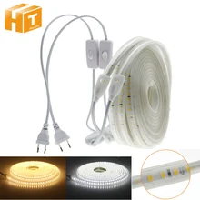 AC 220 В Светодиодная лента Высокая безопасность Высокая яркость мягкий светильник 8 Вт/м гибкий светодиодный ленточный наружный водонепроницаемый светодиодный светильник