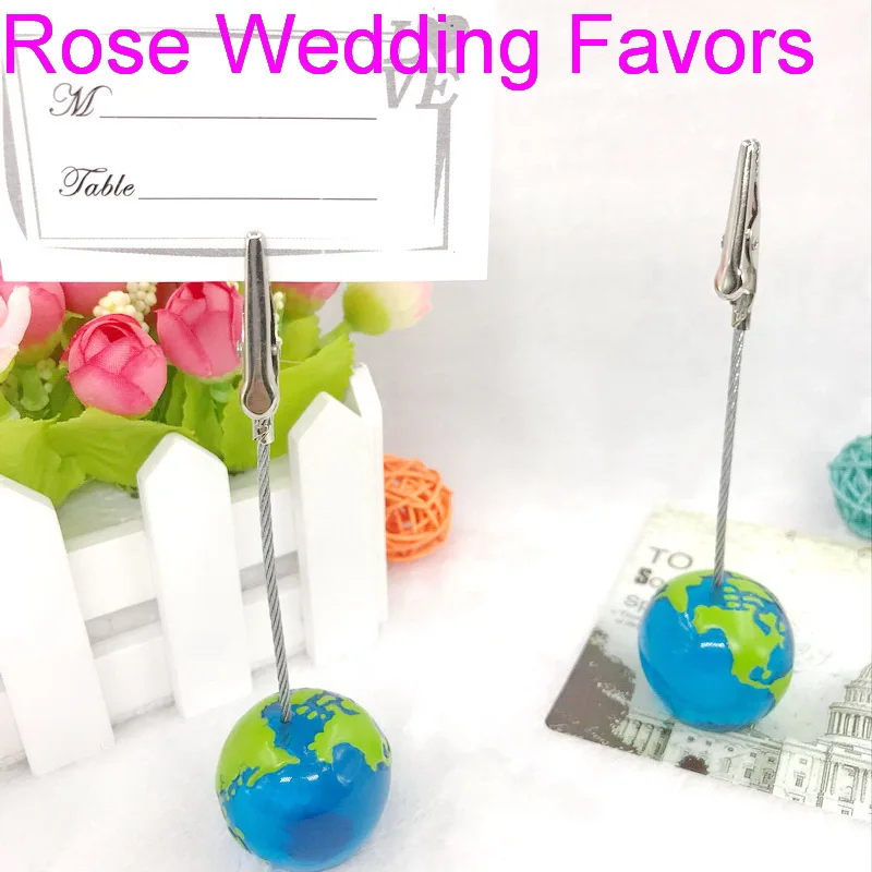 

(15pcs/Lot)FREE SHIPPING+Earth Base Wire Photo Clip Message Memo Holder Table Card Place Clamp,Globe Place Card Holders
