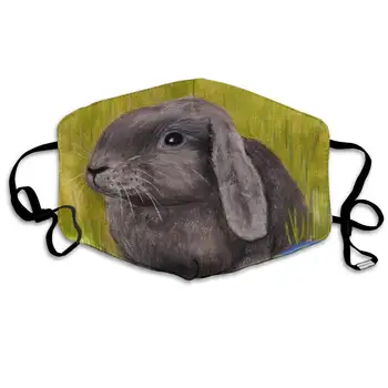 

Designer Mask Reusable Anti Dust Face Mouth Cover Easter Bunny Painting Mask Warm Windproof