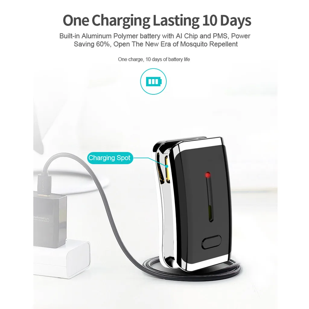 Открытый Репеллент Браслет имитирует противный звук комаров эффект от комаров умный Репеллент Браслет#15