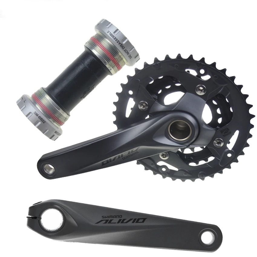 Набор кривошипов для велосипеда M4050 Alivio MTB цепь колеса с кривошипом BB52 holowtech новые