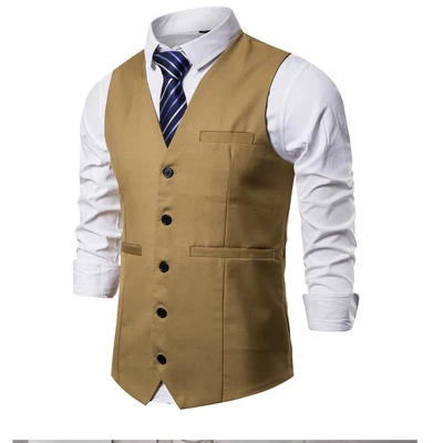 Жилет, платье, жилеты для мужчин, Повседневный, приталенный, для мужчин, s, осень, формальный, деловой пиджак - Цвет: ASIAN SIZE W M09 E