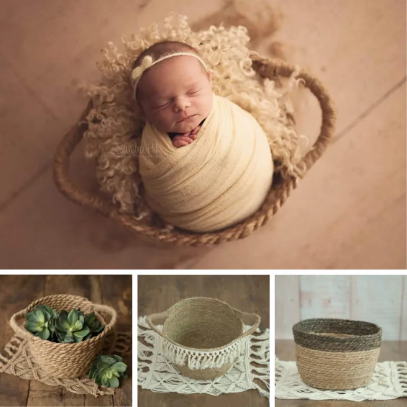 Newborn Photography Props Weaving Baskets Baby Posing Props Creative
