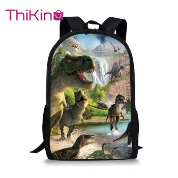 

Thikin Dinosaur Students School Bag for Boys Teenagers Backpack Travel Package Shopping Shoulder Bag Women Mochila