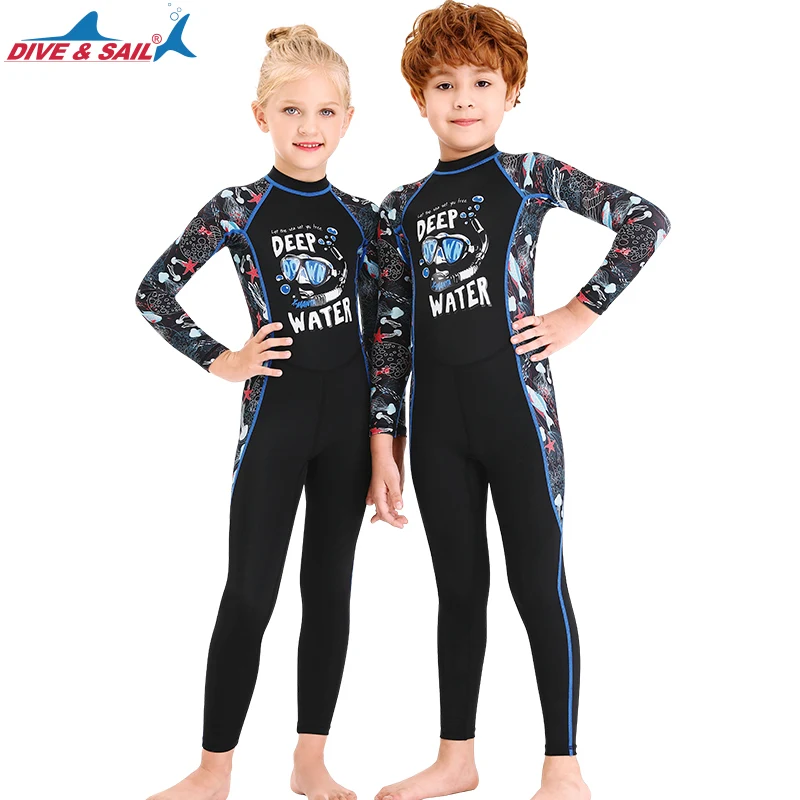 Kids Diving Suit Wetsuit One-Piece Underwater Jumpsuit UV Protect Youth Swimsuit Water Sports Wetsuits