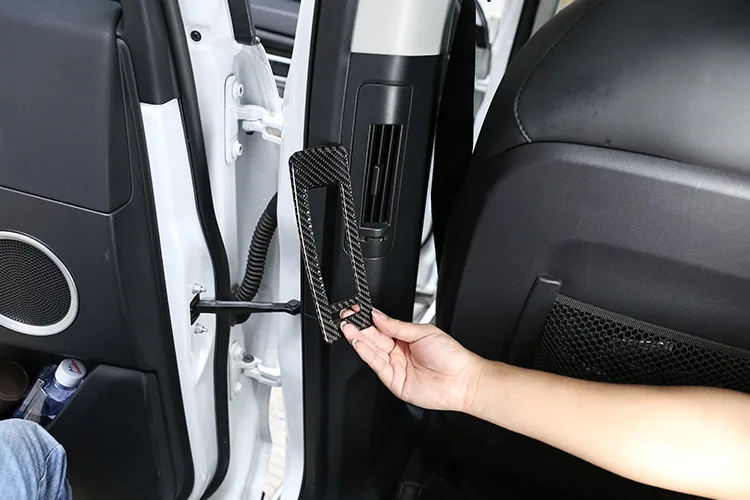 Carbon Fiber Car B-pillar Air Outlet Frame Trim For Land Rover Discovery Sport Accessories