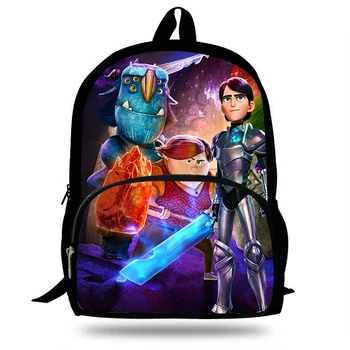 

16-inch Mochila Infantil Trollhunters Print Backpack Children School Bags Boys Age 7-13 Teenagers Backpack Kids Cartoon Rucksack