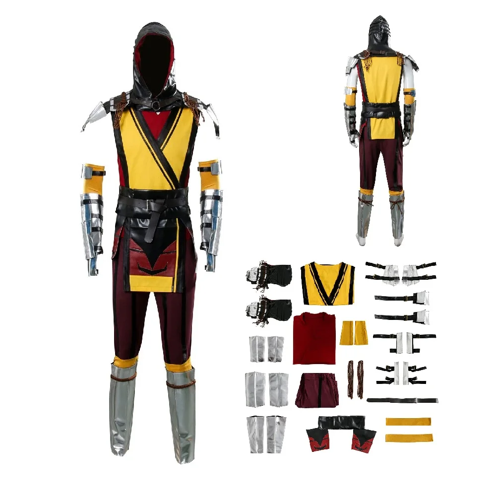 Game Mortal Kombat 11 Scorpion Cosplay Costume Full Set - AllCosplay.com