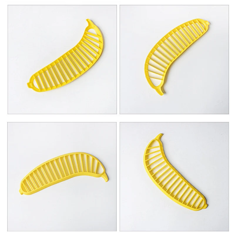 Слайсер измельчитель бананов Резак Пластиковый Банан салат сделать инструмент фруктовый салат колбаса зерновые Резак Пластиковый Банан C1216 d