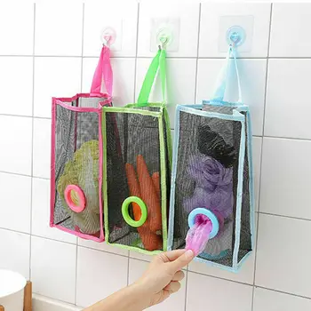 

Kitchen trash storage bag Kitchen Hanging Mesh Garbage Bag Organizer Storage Bag Eco-friendly Shopping Bag