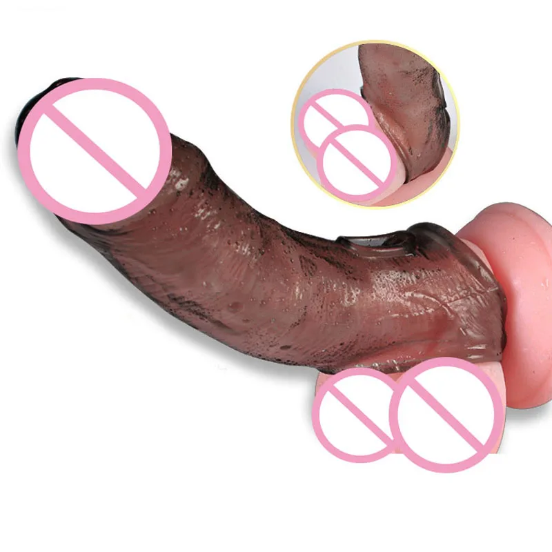 Мягкий удлинитель пениса из ТПЭ прозрачный презерватив для задержки эякуляции