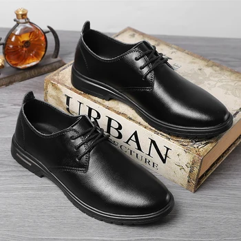 

Luxury Business Oxford Leather Shoes Mocassin Men Breathable Plus Size Formal Dress Shoes Male Office Wedding Flats Footwear