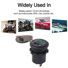 Измеритель напряжения Амперметр измеряемое напряжение: 6-38 в для автомобиля мотоцикла ATV RV SUV лодки яхты Электрический измеритель водонепроницаемый вольтметр