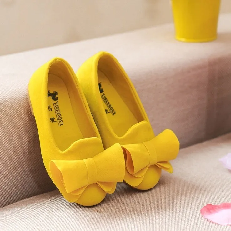 Candy Color Children Shoes Girls Princess Shoes Fashion Girls Slip on Shoes With Bow 1-12 years old Lady shoes children's shoes for adults