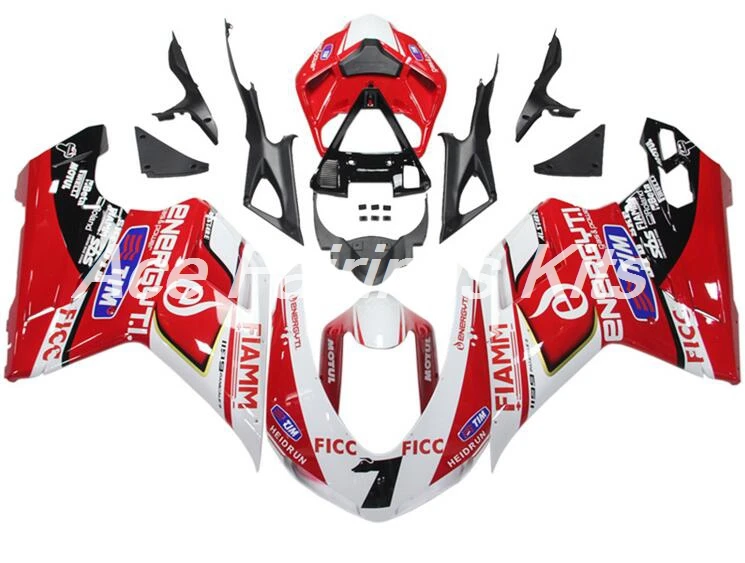 

4gifts New ABS Injection Bodywork Full Fairings kits Fit For Ducati 1098 848 1198 2007 2008 2009 2010 2011 2012 number 7