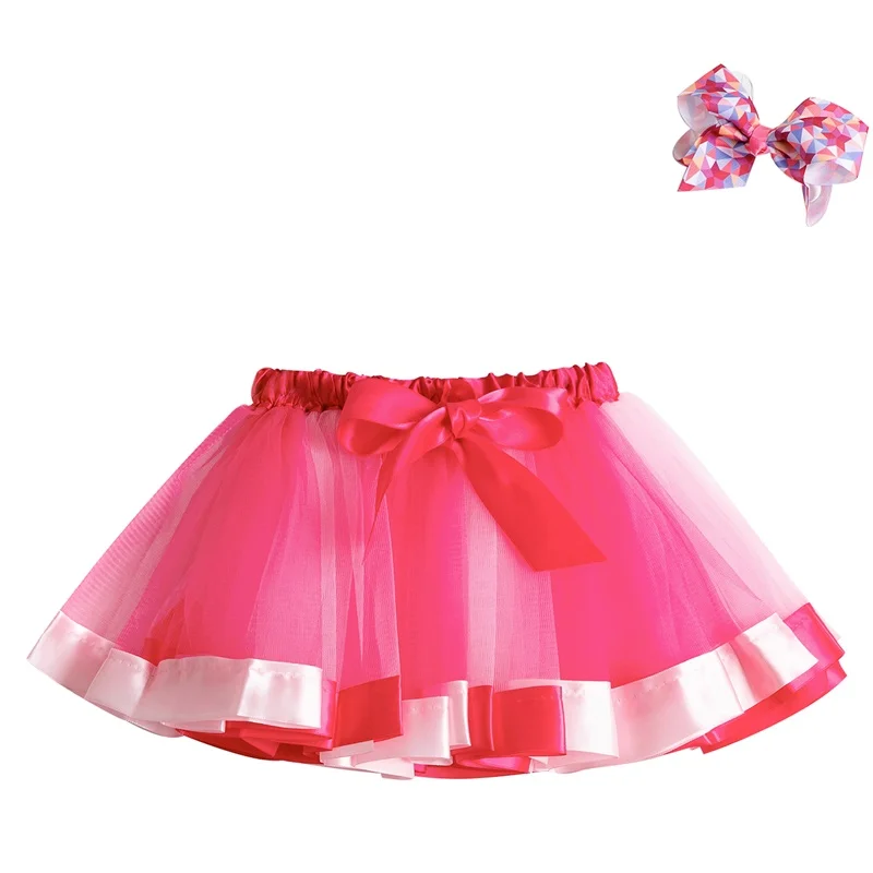 Юбка-пачка платье, многослойное платье-пачка, миниатюрная юбка для танцев мини-юбка на день рождения платье принцессы бальное платье детская одежда 4 слоев тюля юбки для женщин - Цвет: Rose 2