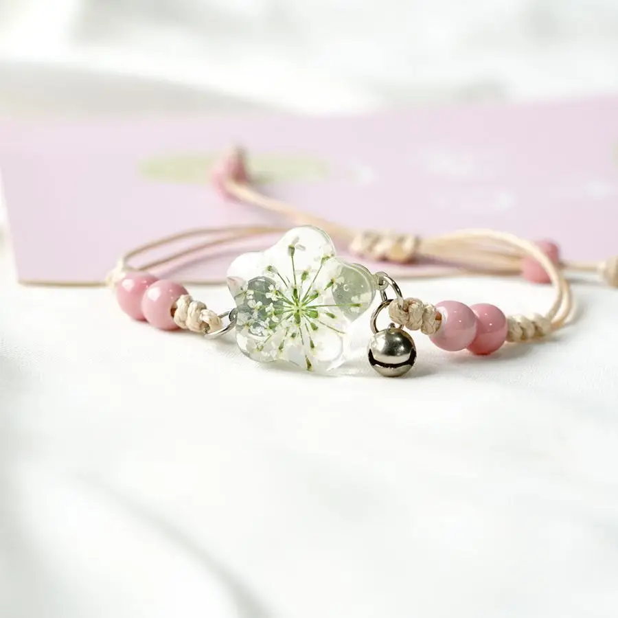 Getrocknete Blume Stern Kristall Armband Paar Geschenke für Freundinnen Modeschmuck Großhandel # 82637 – Detail 5