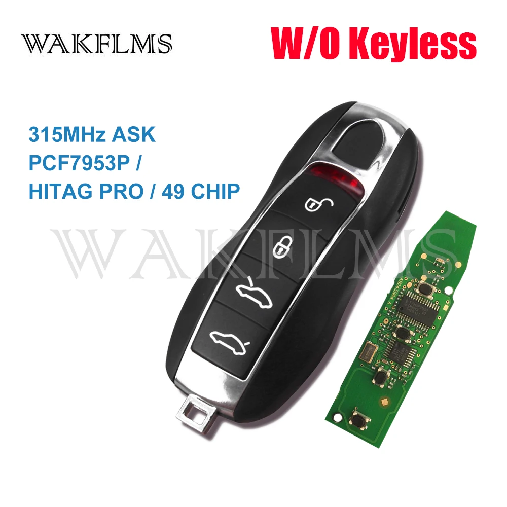 W/O Keyless Go умный дистанционный ключ-брелок от машины 315 МГц PCF7953P для Porsche Macan Panamera 911 718 Boxster Cayman Spyder Cayenne