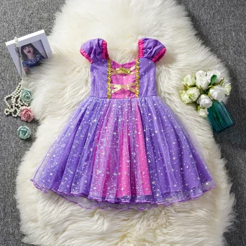 

Sofia Rapunzel Princess Dress for Girls Child Purple Dresses Kids Girl Birthday Party Costume Gift Cute Toddler Christmas Dress