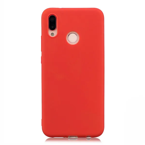 Candy color Case For Huawei P20 P30 Lite Mate 20 Pro Y6 Y9 P Smart Y5 Cover On Honor 20 8X 10 9 lite Huawei P20 lite Case - Цвет: Red