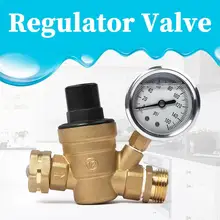 Регулятор подачи воды клапана бессвинцовый, латунный Регулируемый RV Давление регулятор с Давление манометр и фильтр для воды сеть съемный катушки