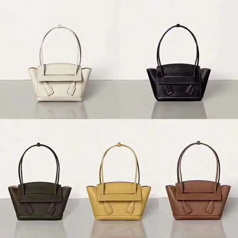 

2020 New Women Luxury Real Cowhide Leather Dumpling Bag Famous Brand Design Large Capacity Fashion Tote Bucket Bag Trapeze Bag