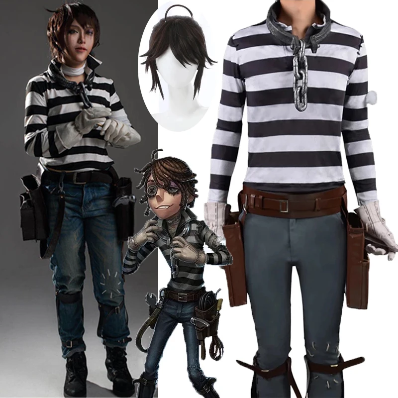 Game Identity V Cosplay Costumes Prisoner Luca Balsa suit Survivor Original Skin Halloween Uniforms Suits Clothes wigs | Тематическая