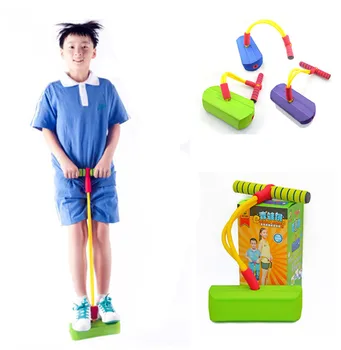 

[Funny] Safe Play Foam Pogo Jumper junmping stilts bounce shoes Encourages an Active Lifestyle Makes Squeaky Sounds kids toy