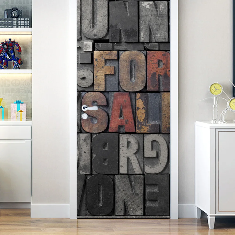 

MT175 New Door Stickers Wardrobe Renovation Fridge Magnet Door Stickers Home Decor Waterproof Removable Stickers Dropship