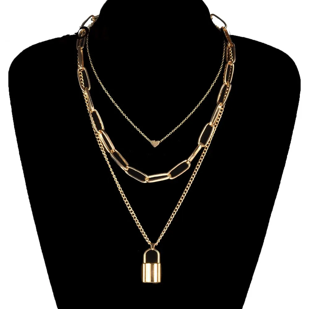 Vintage-Chain-Heart-Lock-Pendant-Necklace-Creative-Multi-layered-Gold-Long-Chain-Women-s-Fashion-Geometric (5)