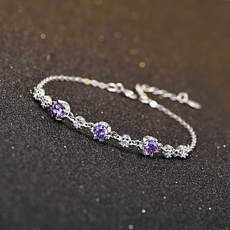 

925 Pure Silver Baitao Jewelry Korean Edition Simple Hand Jewelry lov