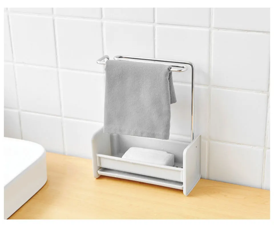 Multifunction Sink Hanging Storage Rack Storage Holder Bathroom Kitchen Clip Dish Cloth Clip Shelf Drain Dry Towel Organizer