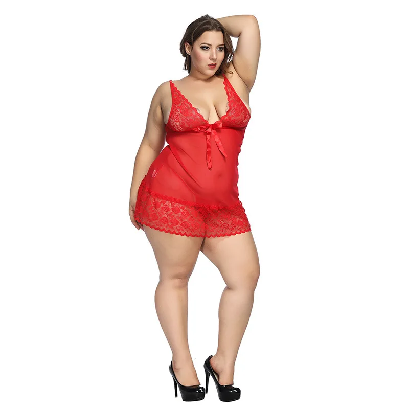 Женское прозрачное сексуальное нижнее белье, большие размеры 5xl 6xl, кружевное белье, ночная рубашка с кисточками, сексуальная Рождественская одежда