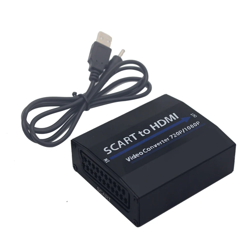 1080P SCART к HDMI адаптер конвертер wtih аудио видео композитный для ТВ DVD Sky Box