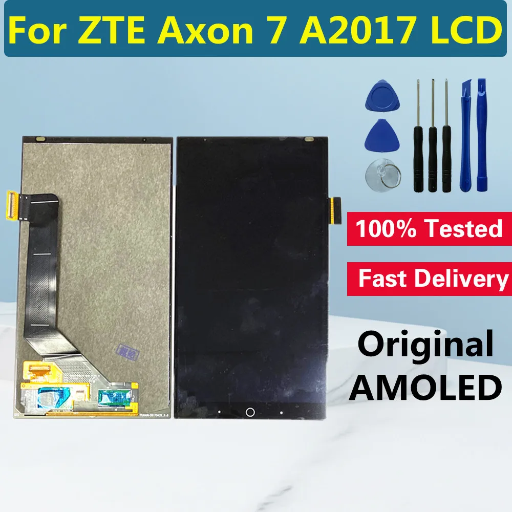 5 &quotоригинальный AMOLED ЖК дисплей для ZTE Axon 7 A2017 A2017U A2017G экран сенсорная панель