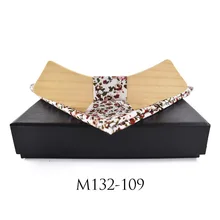 Мужской женский шейный воротник полосатый деревянный галстук-платок деревянный Свадебный квадратный Карманный Бизнес бабочка подарок галстук-бабочка