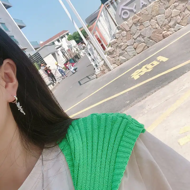 Асимметричные эльф Ангел Серьги с кисточками 100% Серебро 925 пробы ювелирные изделия металлический цветок длинные серьги с кисточками антикварные ушные капли для женщин