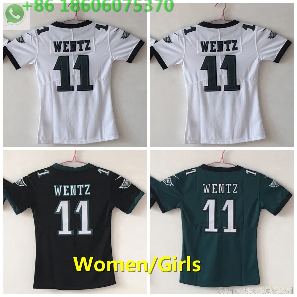 A+++ качественная женская футболка 11 carson wentz Philadelphia