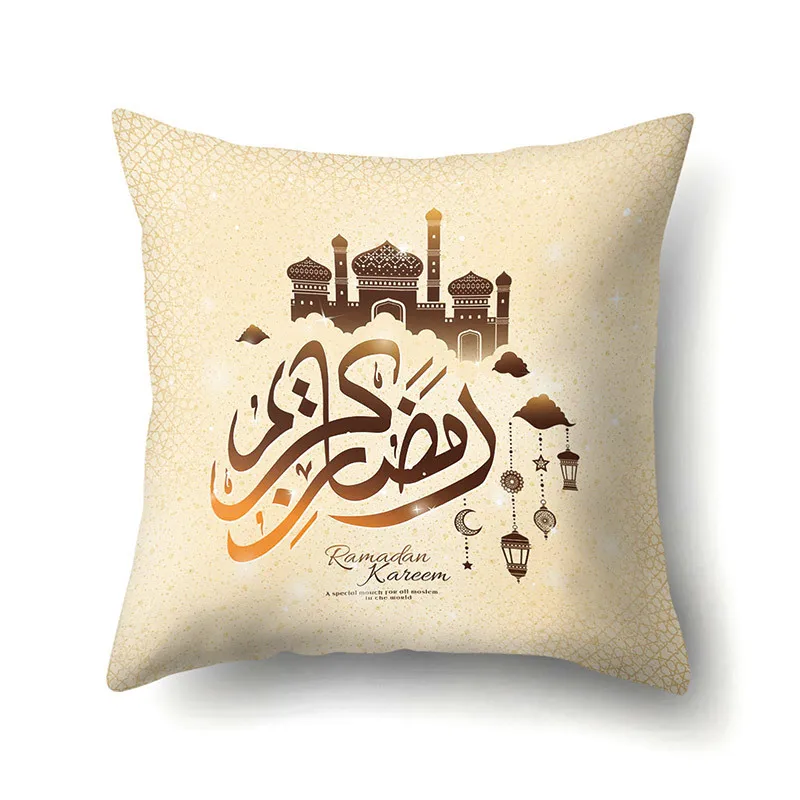 Hdb2afdb0c928440080df2cc461b5964cL Golden Ramadan Pattern Decorative Cushions Pillowcase 43*43cm Polyester Cushion Cover Throw Pillow Decoration Pillowcover 40907
