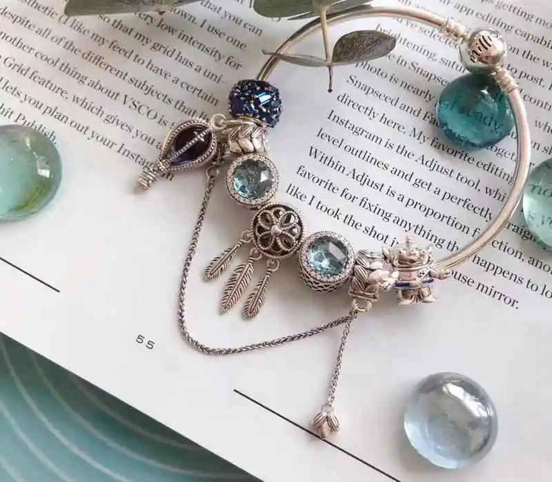 

Kaliyah 100% 925 Silver 1:1 Fall Vintage Flower Balloon Bracelet Free Of Charge