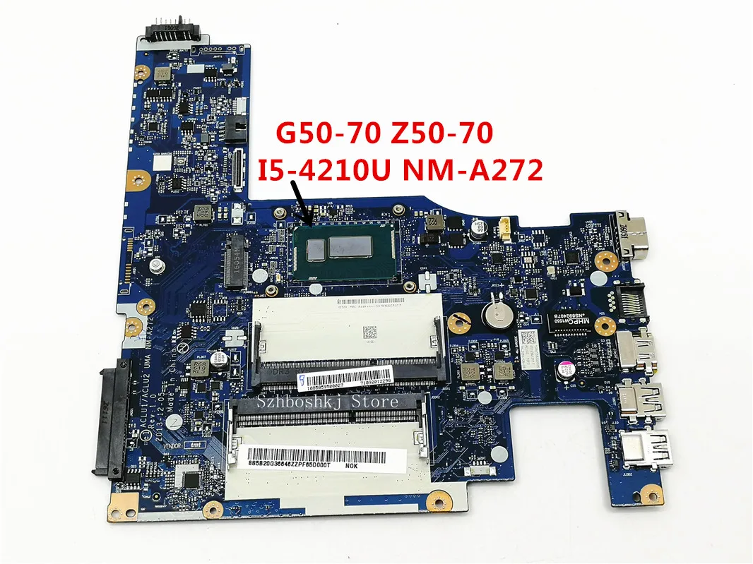 FRU 5B20G36646 i5-4210U ACLU1/ACLU2 UMA NM-A272 материнская плата для ноутбука Lenovo G50-70 G50-70M Z50-70 PC DDR3 100%