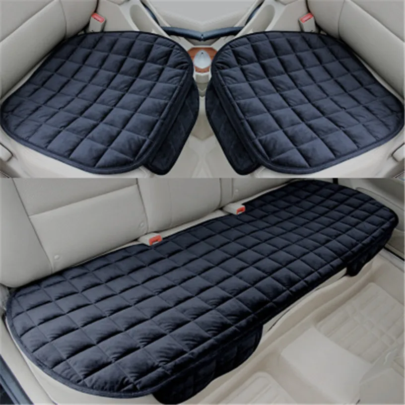 Generic Car Seat CoverFront Rear Universal Four Season Black Seat