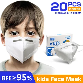 

20PCS KN95 kids Face Masks Anti-fog Protective Mask Safety Anti PM2.5 Dustproof Masks 95% Filtration Mouth Masks Fast Delivery